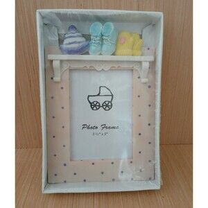 NEW Midwestern Home Products Cute Baby Picture Frame Newborn Holds 3.5x5 Picture